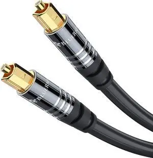 BlueRigger Premium Digital Optical Audio Toslink Cable - with 24K Gold Plated Connectors (for Home Theatre Xbox Playstation etc.) (6FT)