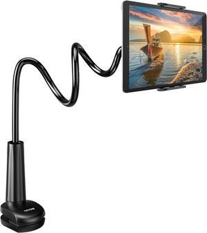 Gooseneck Tablet Holder Stand for Bed: Adjustable Flexible Arm Tablets Mount Clamp on Table Compatible with iPad Air Mini | Galaxy Tabs | Kindle Fire | Switch or Other 4.7 -10.5 Devices