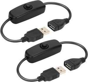 HIGHROCK 30cm USB 2.0 a Power Enhancer Y 1 Female to 2 Male Data Charge  Cable Extension Cord(1pc)