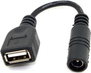 5V USB Female to DC Power Jack 5.5 2.1mm Charge Adpter Cable for Cell Phone & Tablet 5V USB Female to DC Power Jack 5.5 2.1mm Charge Adpter Cable for Cell Phone & Tablet