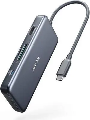 USB C Hub (7-in-1) with 4K HDMI 85W Power Delivery USB-C and 2 USB-A 5Gbps Data Ports microSD and SD Card Reader for MacBook Air MacBook Pro XPS and More