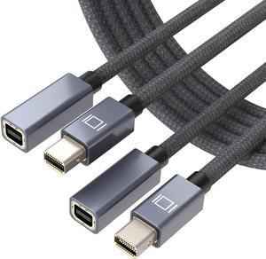Mini DisplayPort Extension Cable 6.6FT 2-PackUseBean (Not Thunderbolt 2) Mini Display Port Male to Female Mini DP 4K@60Hz Video Adapter CordCompatible with MacBook Pro/AiriMacSurfaceDellASUS