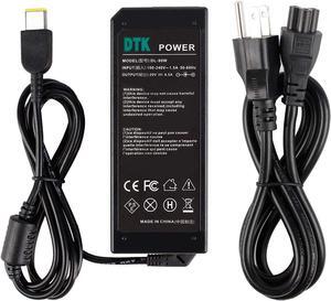 DTK 20V 4.5A 90W 0B46994 USB Ac Adapter Laptop Computer Notebook Charger PC Power Cord Supply Source Plug for Lenovo ThinkPad T440 T550 T440S L540 (20V 3.25A 65W Compatible) Connector Size: 11 x 5mm