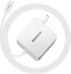 Nekteck 45W USB C Wall Charger with Power Delivery, Laptop Fast Charging Adapter Built-in 6ft Type C Cable for MacBook, Dell XPS, Surface Go, Pixel, Galaxy(NOT Ideal for Note10/S10/10+PPS)