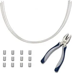 Cable Organization, DIY Tether Kit - Customizable Cable Tethers for Computers, Adapters & Dongles - Easy Self Installation Tether Cables with Free Crimping Tool (Silver 30 Pk, 12 inch)