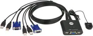 ATEN 2-Port USB KVM with 2 Bonded Cables