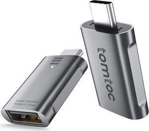 USB C to USB Adapter (2 Pack) Thunderbolt 3/Type-C to USB 3.0 Adapter for MacBook iPad Air 4 10.9 iPad Pro Surface Pro/Book Dell XPS and More OTG Adapter for Android Phone Up to 5Gbps