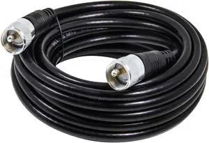 CB Coax Cable 25ft, RG8x Coaxial Cable 25ft, UHF PL259 Male to Male Low Loss CB Antenna Cables, 50 Ohm for HAM Radio, Antenna Analyzer, Dummy Load, SWR Meter