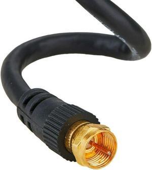 Cables Direct Online RG6 Dual Shield Black Coaxial Cable 20ft  Excellent Durability, High-Speed Transmission