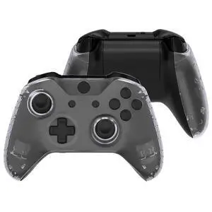 Transparent Clear Faceplate Side Rails for Xbox One Wireless Controller Model 1708, Replacement Front Housing Shell Panels for Xbox One X & One S Controller @ Transparent Clear Faceplate Side Rails for Xbox One Wireless Controller Model 1708, Replacement Front Housing Shell Panels for Xbox One X & One S Controller @
