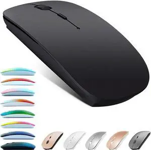 Rechargeable Bluetooth Mouse for MacBook pro/MacBook air/Laptop/iMac/ipad Wireless Mouse for MacBook pro MacBook Air/iMac/Laptop/Notebook/pc(Bluetooth Mouse/Black)