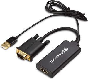 VGA to HDMI Adapter for Monitor and TV (VGA to HDMI Converter) with Audio Support