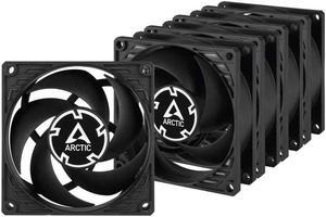 ARCTIC P8 (5 Pack) - 80 mm Case Fan, Pressure-optimised, Quiet Motor, Computer, Fan Speed: 3000 RPM - Black