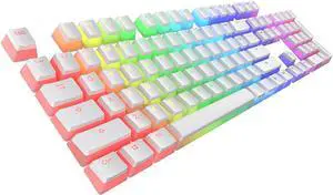 Tecware Pudding PBT Keycaps Set | Clear and White Jelly-Style | Double Shot PBT for Phantom & Phantom+ Keyboards | OEM Profile 112 Keys with Puller | US ANSI Layout | Compatible with MX-Style Switches Tecware Pudding PBT Keycaps Set | Clear and White Jelly-Style | Double Shot PBT for Phantom & Phantom+ Keyboards | OEM Profile 112 Keys with Puller | US ANSI Layout | Compatible with MX-Style Switches