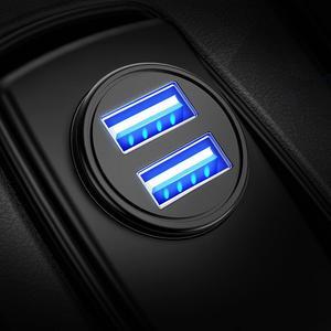 Car Charger AdapterSmallest Metal 4.8A Cigarette Lighter USB Car Charger Adapter Dual Port 12V USB Outlet Flush Fit for iPhone 16 Pro Max/15/14 iPad Air  Galaxy S25 S24 Ultra Black
