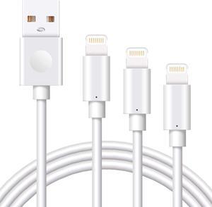 Marchpower iPhone Charger Cable 3Pack 3/6/10FT MFi Certified Lightning Cord USB A Fast Charging Compatible with iPhone 12 SE(2020) 11 Pro MAX X Xs XR 8 7 6 Plus iPod iPad Pro Touch Mini AirPods