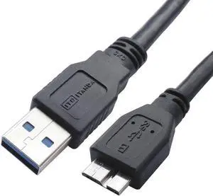 USB 3.0 Micro Cable 3.3FT Heavy Duty High Speed Hard Drive Cable USB 3.0 A to Micro B Compatible with  WD Toshiba Westgate  Galaxy S5 Note 3 Note Pro 12.2