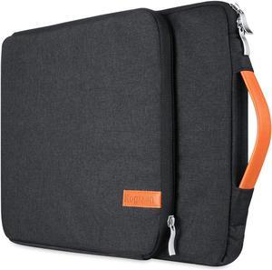 16 15.6 15.4 15 Inch Laptop Sleeve Waterproof Shockproof Case Notebook Bag Compatible with MacBook Pro 16/15/ Surface Laptop 15/ Surface Book 2 15 Dell HP Lenovo Acer Asus Samsung - Black