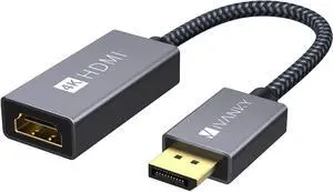 Active DisplayPort to HDMI Adapter 4K@60Hz Uni-Directional DP 1.2 to HDMI 2.0 Male to Female Active DP to HDMI Adapter 4K 60Hz Compatible for Desktop Tablets AMD NVIDIA Monitor Projector