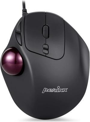 Perixx Perimice-517 Wired Trackball USB Mouse, 7 Button Design, Build-in 1.34 Inch Trackball with Pointing Feature