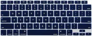 MOSISO Keyboard Cover Only Compatible with MacBook Air 13 inch 2020 Release A2337 M1 A2179 Backlit Magic Keyboard with Retina Display & Touch ID Waterproof Protective Silicone Skin Navy Blue