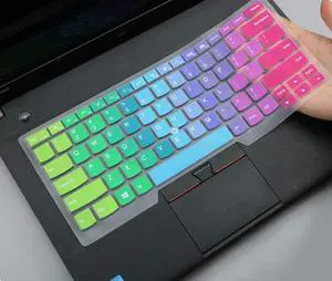 Keyboard Cover for Lenovo Thinkpad X1 Carbon 5th/6th/7th 2019 2018 2017 / ThinkPad X1 Yoga 14 3 4 5th Gen/Thinkpad A475 L460 L470 T460 T460p T460s T470 T470p T470s T480 T480S Keyboard Skin Rainbow