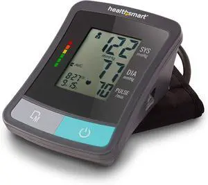 HealthSmart Digital Standard Wrist Blood Pressure Monitor with Automatic Adult Cuff That Displays Pulse Rate and Irregular Heartbeat Stores up to 60 Readings for 2 Users
