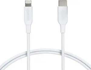 USB-C to Lightning Cable Cord MFi Certified Charger for Apple iPhone 13/12/11 iPad White 3-Ft