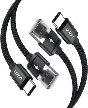 KEHIPI USB Type C Charger Cable 10FT 2 Pack,Nylon Charging Cord for Samsung Galaxy Z Flip Fold,Note 20,S8 S9 S10 S10E 10E S23 S20 FE S21 S22 S23 Plus Ultra,A51 A52 A53,Google Pixel 6 5 4 XL