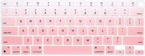 HRH English US Keyboard Cover for MacBook Air 13 A2337 2020 | M1 Chip Processor with Touch ID,Precise Fit,Dust Proof,Waterproof,Durable,Smooth Touch,Keyboard Accessories,Ombre Light Pink HRH English US Keyboard Cover for MacBook Air 13 A2337 2020 | M1 Chip Processor with Touch ID,Precise Fit,Dust Proof,Waterproof,Durable,Smooth Touch,Keyboard Accessories,Ombre Light Pink