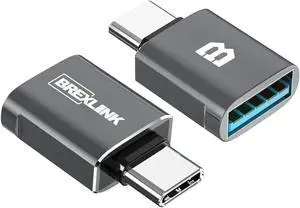 USB C to USB 3.0 Adapter (2 Pack) USB Female to USB C Male Adapter OTG USB Type C to USB for iPad Pro MacBook Air 2020 MacBook Pro Dell XPS and More Type C Devices(Grey)