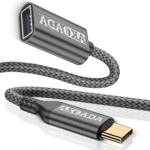 USB C to USB 3.0 Adapter (10ft) USB Type C Male to USB 3.0 Female OTG Cable Thunderbolt3 to USB Adapter Compatible with iPhone 16 Pro Max/16 Plus/16/15 iPad MacBook Pro/Air 2023 Galaxy S24/S23/S22