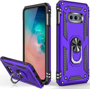 Galaxy S10 Case(NOT for Big S10 + Plus)Military Grade 16ft. Drop Tested Cover with Magnetic Ring Kickstand Compatible with Car Mount HolderProtective Phone Case for Samsung Galaxy S10 Purple
