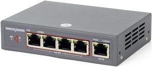 60W Gigabit Network PoE Extender, CENTROPOWER Ethernet Extender with 4 Port PoE+ Switch Support IEEE 802.3 af/at