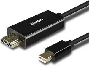 Mini DisplayPort to HDMI Cable Benfei Mini DP to HDMI 10 Feet Cable (Thunderbolt Compatible) with MacBook Air/Pro Surface Pro/Dock Monitor Projector