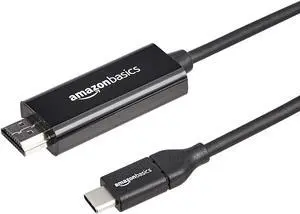Amazon Basics USB-C to HDMI Cable Adapter (Thunderbolt 3 Compatible) 4K@30Hz - 6-Foot