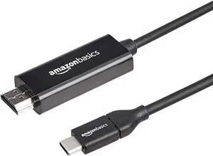 Amazon Basics USB-C to HDMI Cable Adapter (Thunderbolt 3 Compatible) 4K@30Hz - 3-Foot