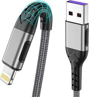 iPhone Charger [MFi Certified] 3Pack 10FT USB A Cable for Long Lightning Charger Cable Fast iPhone Charging Cord for iPhone Xs Max/XS/XR/X/8/7/6S/6/Plus/SE/iPad(Silver)