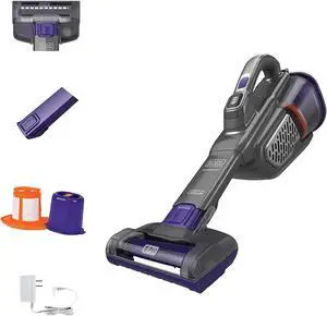 BLACK+DECKER Dustbuster Handheld Vacuum for Pets Cordless AdvancedClean+ Gray (HHVK515JP07)