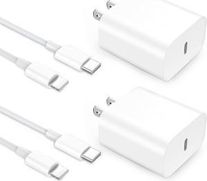 iPhone 12 Charger 2-Pack 20W USB C Wall Charger with 20W 3FT USB C to Lightning Cable MFi Certified Fast USB-C PD Charger for iPhone 12/12 Mini/12Pro/12 Pro Max/11/11 Pro Max/Xs Max/XR/X