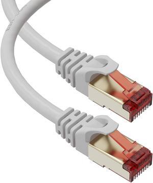 Cat7 Ethernet Cable - 20 ft - RJ45 Connector - Cat 7 Double Shielded STP - 10 Gigabit 600MHz - Premium, High Speed (6m) Network Wire, Patch, LAN Cord - 20 Feet