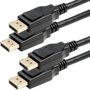 8K DisplayPort to DisplayPort 1.4 Cable VESA Certified Display Port Cable 6ft 2-Pack DP to DP Cable Cord with [1440P@144Hz 1080P@240Hz 4K@120Hz 8K@60Hz] & HDR Support -Gold