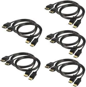 DisplayPort to Displayport Cable 6 feet 10-Pack UKYEE Display Port(DP) to DP Cord 6ft [1440P@144HzV1.2 ]