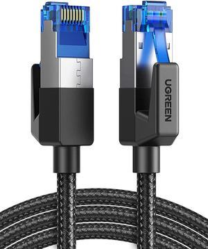 UGREEN Cat 8 Ethernet Cable High Speed Braided 40Gbps 2000Mhz Network Cord Cat8 RJ45 Shielded Indoor Heavy Duty LAN Cables Compatible for Gaming PC PS5 PS4 PS3 Xbox Modem Router 6FT