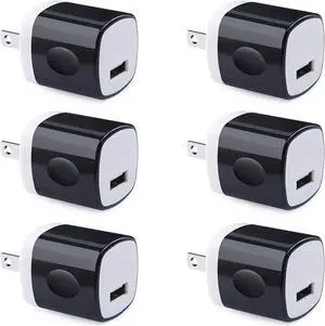 Wall Adapter, USB Wall Charger 6 Pack, UorMe 1A 5V Single Port USB Plug Power Adapter Compatible iPhone 14 Plus 13 12 11 Xs XR X 8, Samsung Galaxy S22 Ultra S22+ S22 A21 S10e S9 Note 20,Google Pixel 6