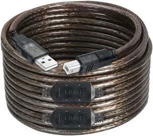 Long Printer USB Cable USB Printer Cable 50 Feet USB 2.0 Type A Male to B Male Printer Scanner Cord, high-Speed Built-in chip Enhanced Signal Transmission for Printer/Scanner
