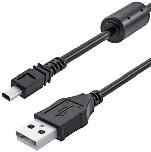 DIXSG UC-E6 USB Cable, 5-Feet USB Mini-B Universal Digital Camera Data Transfer Cord Charger Cable Compatible for Nikon CoolPix, L, D, P, Series Digital Camera