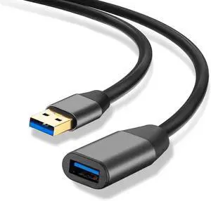 XXONE USB 3.0 Extension Cable 10ft, Aluminum Alloy USB Cable SuperSpeed USB 3.0 Type A Male to Female Extension Cord for Printer,PlayStation, Xbox,USB Flash Drive,Card Reader, Hard Drive, Keyboard XXONE USB 3.0 Extension Cable 10ft, Aluminum Alloy USB Cable SuperSpeed USB 3.0 Type A Male to Female Extension Cord for Printer,PlayStation, Xbox,USB Flash Drive,Card Reader, Hard Drive, Keyboard