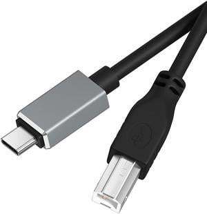USB C to USB B 2.0 Printer Cable 15FT Type C Printer Scanner Cord Compatible with MacBook Brother HP Canon Dell Google Chromebook Pixel Samsung Printers