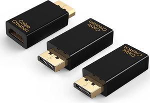 DisplayPort to HDMI Adapter 3 Pack 1080P Gold Plated DP to HDMI Adapter (Male to Female) 1.3V Uni-Directional Display Port to HDMI Adapter